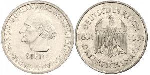 3 Марка / 3 Reichsmark Веймарська республіка (1918-1933) Срібло 