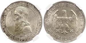 3 Марка / 3 Reichsmark Веймарська республіка (1918-1933) Срібло 