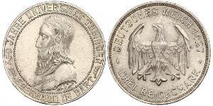 3 Марка / 3 Reichsmark Веймарська республіка (1918-1933) Срібло 