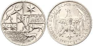 3 Марка / 3 Reichsmark Веймарська республіка (1918-1933) Срібло 