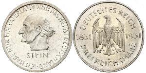 3 Марка / 3 Reichsmark Веймарська республіка (1918-1933) Срібло 