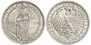 3 Марка / 3 Reichsmark Веймарська республіка (1918-1933) Срібло 
