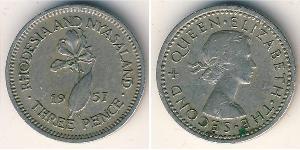 3 Пенни Южная Родезия (1923-1980) Никель/Медь Елизавета II (1926-2022)