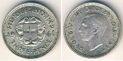3 Пенни Великобритания  Серебро 