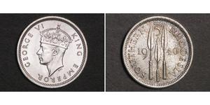3 Пенни Южная Родезия (1923-1980) Серебро Георг VI (1895-1952)
