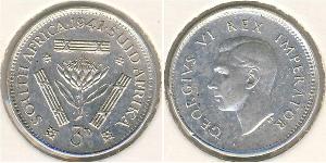 3 Пенни Южно-Африканская Республика (1910 - ) Серебро Георг VI (1895-1952)