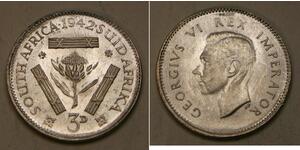 3 Пенни Южно-Африканская Республика (1910 - ) Серебро Георг VI (1895-1952)