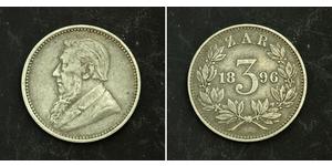 3 Пенни Южно-Африканская Республика (1910 - ) Серебро Крюгер, Пауль (1825 - 1904)