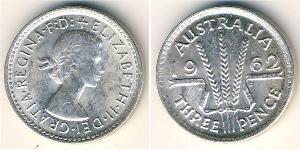 3 Пені Австралія (1939 - )  Єлизавета II (1926-2022)
