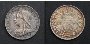 3 Пені Велика Британія  Срібло Вікторія (1819 - 1901)