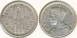 3 Пені Південна Родезія (1923-1980) Срібло 