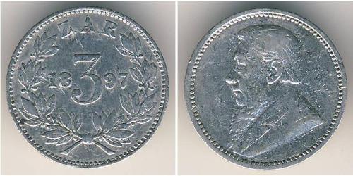 3 Пені Південно-Африканська Республіка (1910 - ) Срібло 