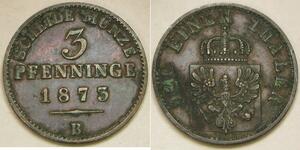 3 Пфеніг Королівство Пруссія (1701-1918) Мідь 