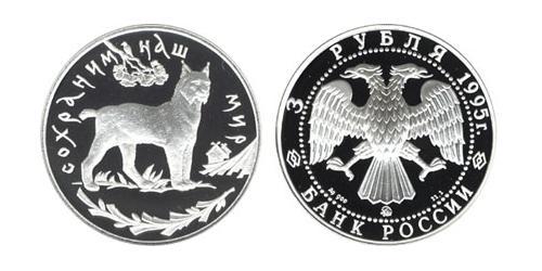 3 Рубль Российская Федерация  (1991 - ) Серебро 