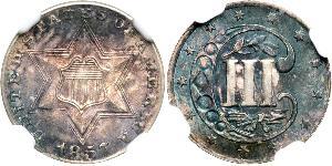 3 Цент США (1776 - ) Мідь/Срібло 