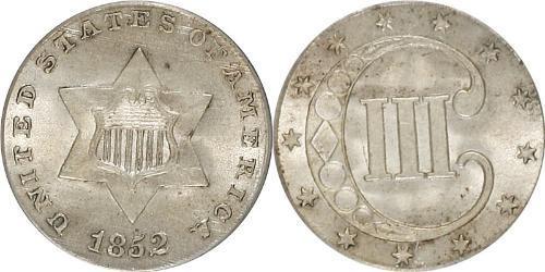 3 Цент США (1776 - ) Мідь/Срібло 