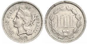 3 Цент США (1776 - ) Никель/Медь 