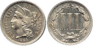 3 Цент США (1776 - ) Нікель/Мідь 