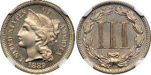 3 Цент США (1776 - ) Нікель/Мідь 