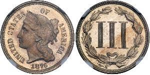 3 Цент США (1776 - ) Нікель/Мідь 