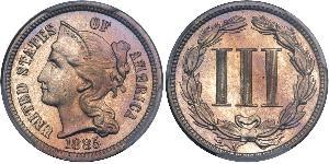 3 Цент США (1776 - ) Нікель/Мідь 