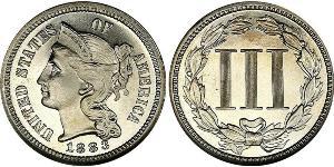 3 Цент США (1776 - ) Нікель/Мідь 
