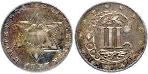 3 Цент США (1776 - ) Серебро/Медь 