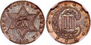 3 Цент США (1776 - ) Серебро/Медь 