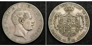 3½ Гульден / 2 Талер Великое герцогство Гессен (1806 - 1918) Срібло Frederick William, Elector of Hesse (1802 - 1875)