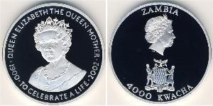 4000 Kwacha Zambia (1964 - ) Plata 