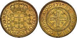 4000 Reis Brazil Gold Joseph I of Portugal (1714-1777)