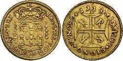 4000 Reis Brazil Gold John V of Portugal (1689-1750)