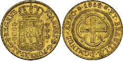 4000 Reis Brasil Oro Juan VI de Portugal (1767-1826)