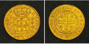 4000 Reis Brasile Oro Joseph I of Portugal (1714-1777)