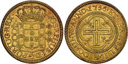 4000 Reis Brasile Oro Joseph I of Portugal (1714-1777)