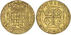 4000 Reis Regno del Portogallo (1139-1910) Oro Giovanni V del Portogallo (1689-1750)