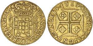 4000 Reis Reino de Portugal (1139-1910) Oro Juan V de Portugal (1689-1750)
