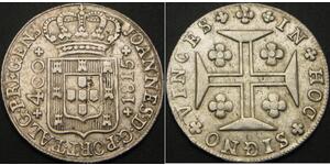 400 Reis Regno del Portogallo (1139-1910) Argento 