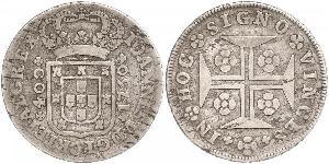 400 Reis Regno del Portogallo (1139-1910) Argento 