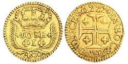 400 Reis Kingdom of Portugal (1139-1910) Gold 