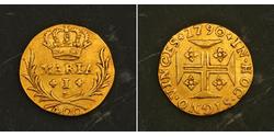 400 Reis Brésil / Royaume de Portugal (1139-1910) Or Marie I de Portugal (1734-1816)