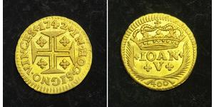 400 Reis Regno del Portogallo (1139-1910) Oro Giovanni V del Portogallo (1689-1750)