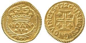 400 Reis Reino de Portugal (1139-1910) Oro Juan V de Portugal (1689-1750)