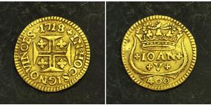 400 Reis 葡萄牙王國 (1139 - 1910) 金 若昂五世 (1689 - 1750)