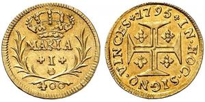 400 Рейс Бразилия / Королевство Португалия (1139-1910) Золото Мария I королева Португалии (1734-1816)