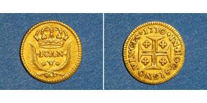 400 Рейс Королевство Португалия (1139-1910) Золото Жуан V король Португалии (1689-1750)