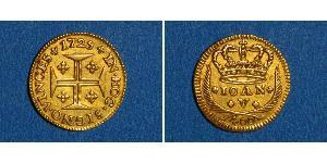 400 Рейс Королевство Португалия (1139-1910) Золото Жуан V король Португалии (1689-1750)