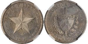 40 Centavo Cuba (1898 - ) 銀 