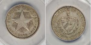 40 Centavo Cuba (1898 - ) 銀 