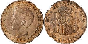 40 Centavo 波多黎各 銀 阿方索十三世 (1886 - 1941)